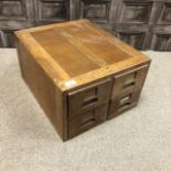 A PINE FOUR DRAWER COLLECTORS CHEST