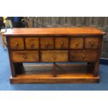 A MODERN STAINED WOOD SIDEBOARD