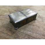 A SILVER ENGINE TURNED CIGARETTE CASKET