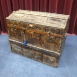 A VINTAGE TRAVEL TRUNK