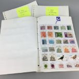 A LOT OF THREE FOLDERS OF STAMPS