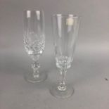 A LOT OF CRYSTAL AND CUT GLASS DRINKING GLASSES
