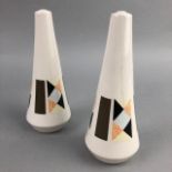 A PAIR OF SALT AND PEPPER SHAKERS AND OTHER CERAMICS