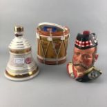 A ROYAL DOULTON 'WILLIAM GRANT' TOBY JUG AND OTHER ITEMS