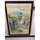 A GORDON HIGHLANDERS VINTAGE RECRUITMENT POSTER AND OTHERS