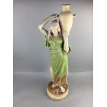 A CONTINENTAL CERAMIC FIGURE OF A LADY