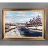 A WINTER LANDSCAPE AND A LOCH SIDE SCENE