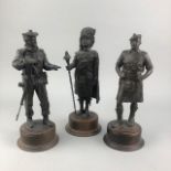 A LOT OF FIVE COMPOSITE MILITARY FIGURES