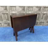 A MAHOGANY DROP LEAF TABLE