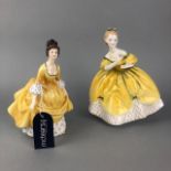 A ROYAL DOULTON FIGURE OF 'SHEILA' AND THREE OTHERS