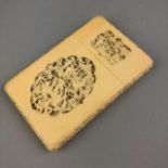 AN EARLY 20TH CENTURY CHINESE IVORY CARD CASE