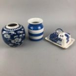 A LOT OF BLUE AND WHITE CERAMICS