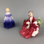 A ROYAL DOULTON FIGURE OF 'LYDIA' AND FIVE OTHERS