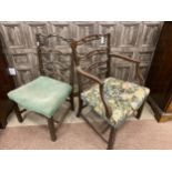 A SET OF SIX 19TH CENTURY MAHOGANY LADDER BACKED DINING CHAIRS