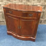 A MAHOGANY REPRODUCTION SIDE CABINET