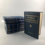A LOT OF SEVEN VOLUMES OF THE BRITISH JOURNAL OF SURGERY