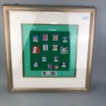 A FRAMED CELTIC KEYRING COLLECTION