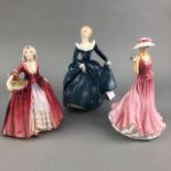 A ROYAL DOULTON FIGURE OF 'FRAGRANCE' AND TWO OTHERS