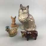 A LOT OF ANIMAL FIGURES INCLUDING BESWICK AND ROYAL DOULTON