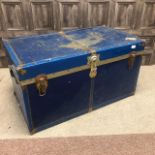 A VINTAGE TRAVEL TRUNK