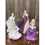 A LOT OF FOUR ROYAL DOULTON FIGURES