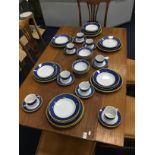 A BLUE ATLANTIQUE PART DINNER AND TEA SERVICE