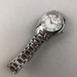 A LADY'S BOSS STAINLESS STEEL QUARTZ WRIST WATCH