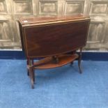 AN EDWARDIAN MAHOGANY SUTHERLAND TABLE