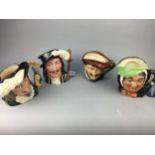 A LOT OF FOUR ROYAL DOULTON CHARACTER JUGS