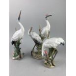 A LOT OF THREE LLADRO MODELS OF BIRDS