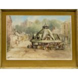 DUNSTER MARKET, A WATERCOLOUR BY EDWARD WILLIAM TRICK