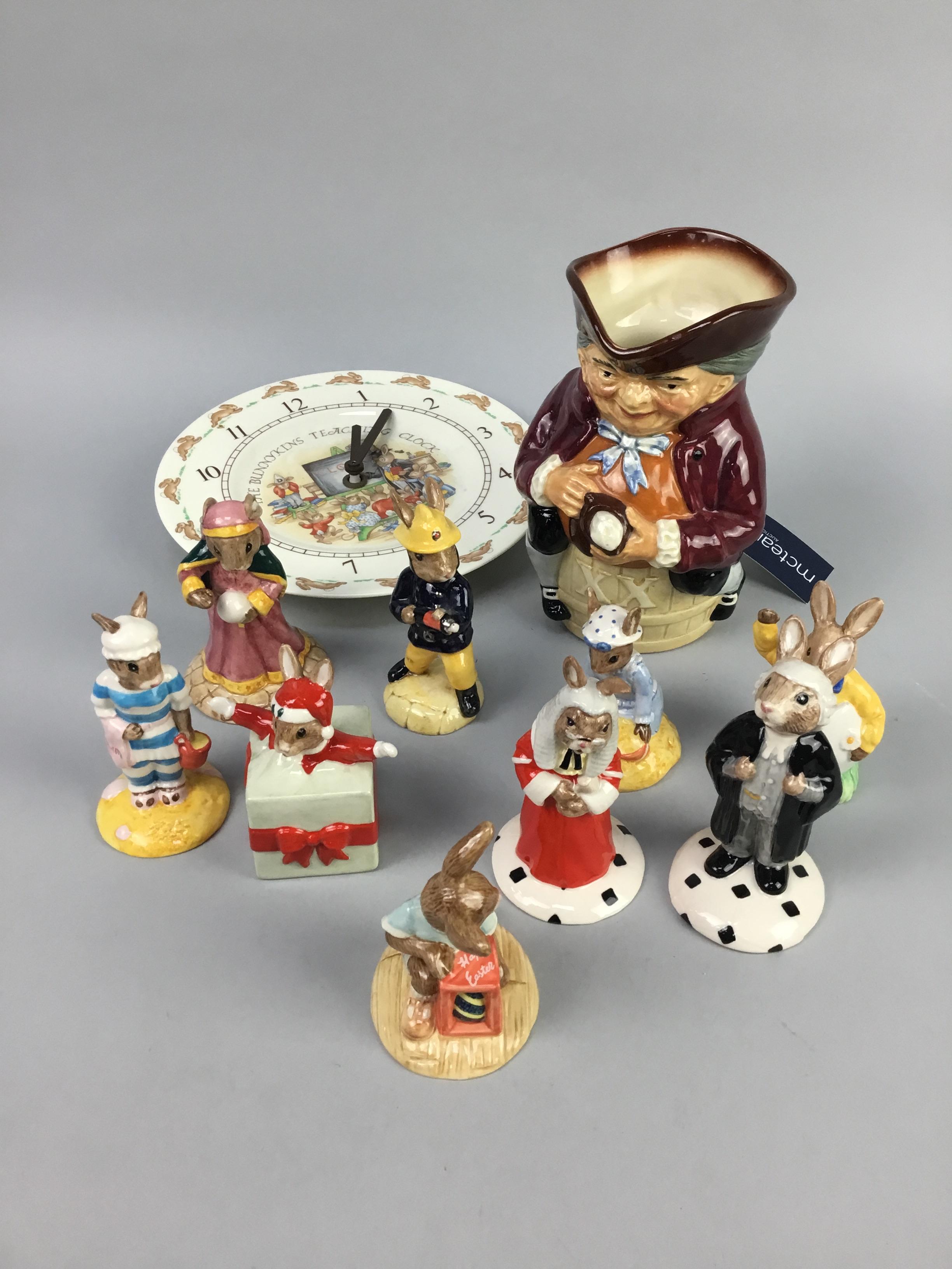 A LOT OF NINE ROYAL DOULTON BUNNYKINS FIGURES ALONG WITH OTHER DOULTON - Image 2 of 2