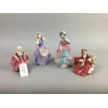 A ROYAL DOULTON FIGURE OF 'BETSY' AND THREE OTHERS