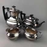 A SILVER PLATED COMPOSITE FOUR PIECE TEA AND COFFEE SERVICE