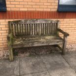 A MODERN GARDEN BENCH