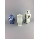 A LOT OF CERAMICS INCLUDING A KAISER WEST GERMANY VASE