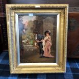 A VICTORIAN OIL PAINTING - THE ELOPEMENT