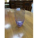 A CAITHNESS AMETHYST GLASS VASE