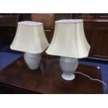 A LOT OF TWO DENBY POTTERY TABLE LAMPS