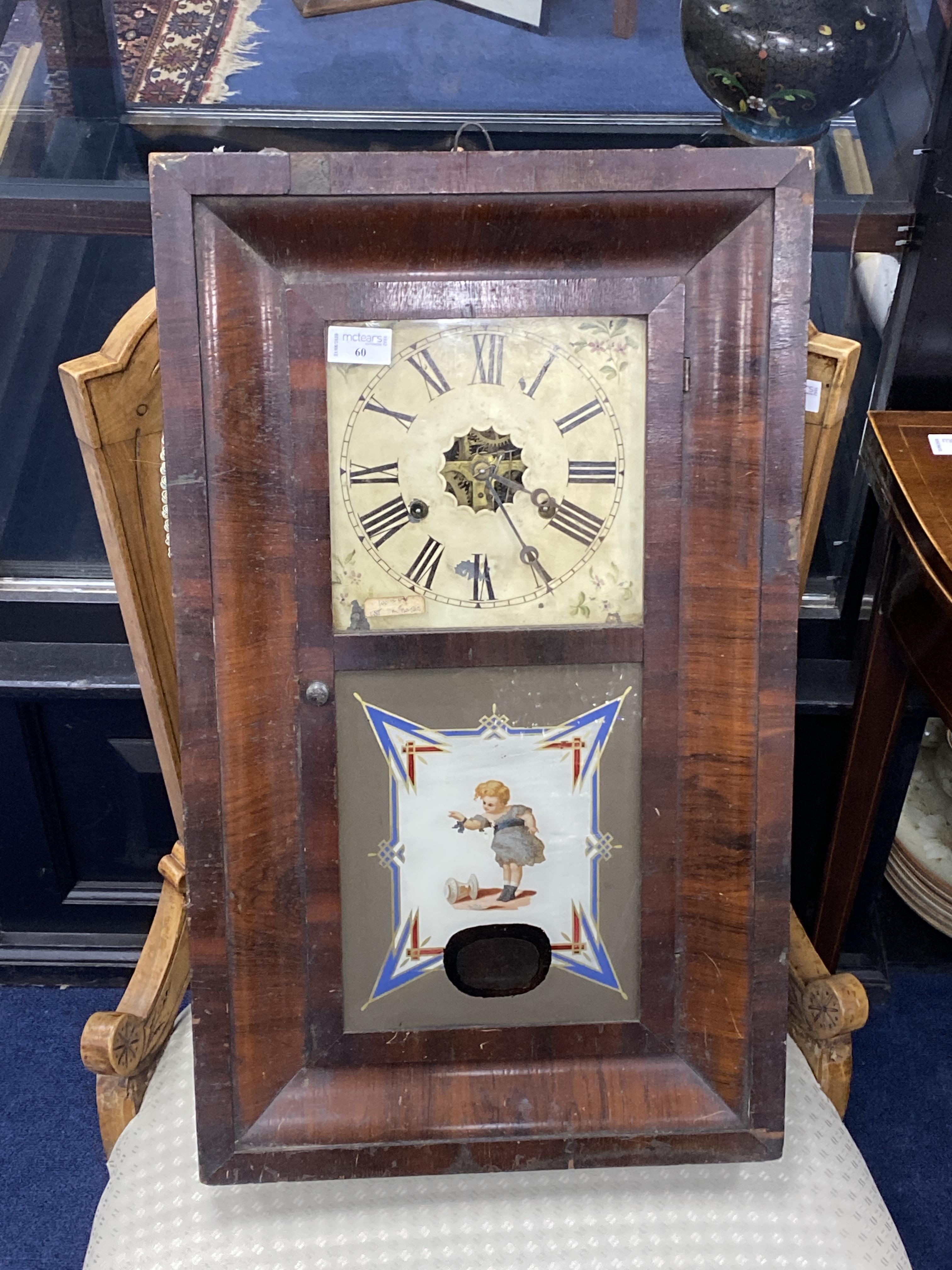 A 19TH CENTURY AMERICAN MANTEL CLOCK