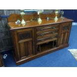 A VICTORIAN WALNUT SIDEBOARD