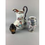 A COLLECTION OF CERAMICS INCLUDING MASON'S JUG