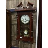 A PRESIDENT 31 DAY OAK CASED WALL CLOCK AND TWO OTHER CLOCKS