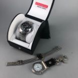 A LADY'S GOLD WRIST WATCH AND OTHER WATCHES