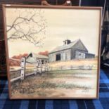 AN AMERICAN RURAL SCENE, IN OIL