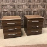 A PAIR OF MODERN BEDSIDE CHESTS