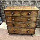 AN EARLY VICTORIAN MAHOGANY CHEST OF DRAWERS