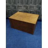 A SATINWOOD STORAGE BOX