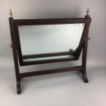 A 19TH CENTURY MAHOGANY DRESSING MIRROR