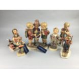 A LOT OF SIX HUMMEL FIGURES